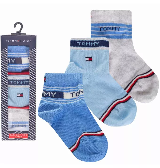 Tommy Hilfiger 3 Pack Baby Socks Gift Box