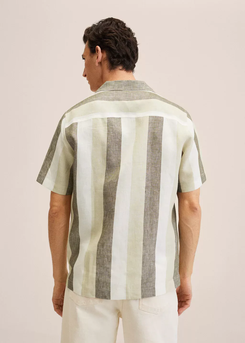 Mango Striped Linen-blend Shirt