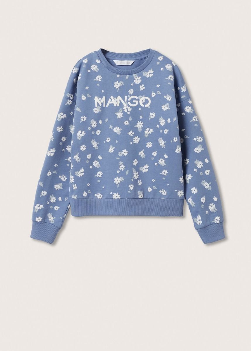 Mango Printed Cotton Sweatshirt