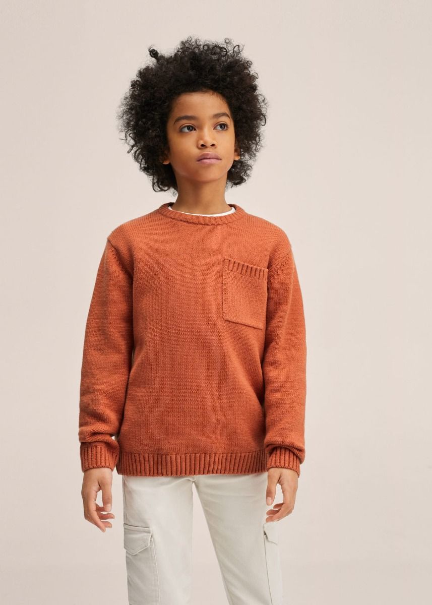 Mango Knit Pocket Sweater
