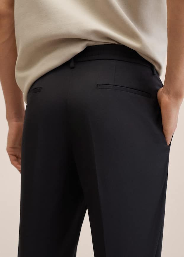 Mango Slim-Fit Stretch Suit Trousers