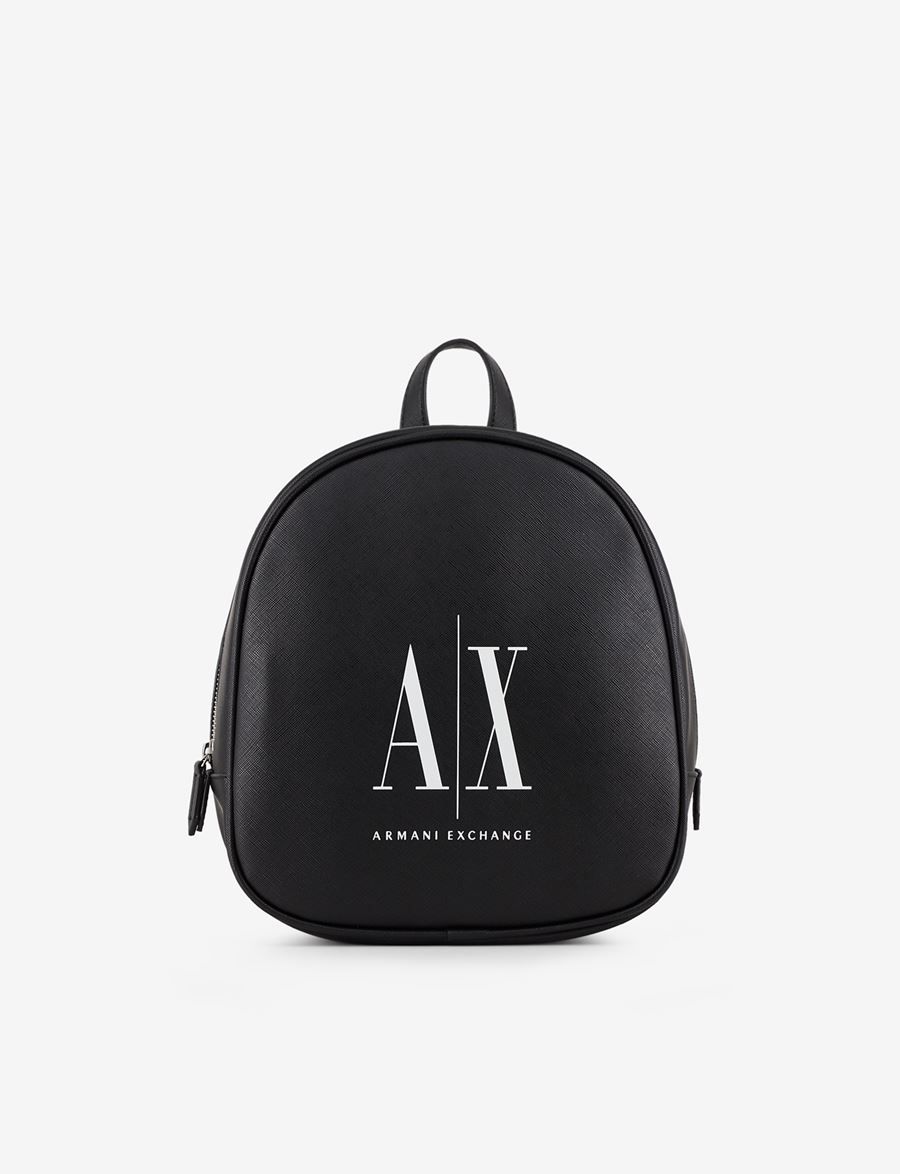 Armani Exchange Faux Leather Icon Backpack