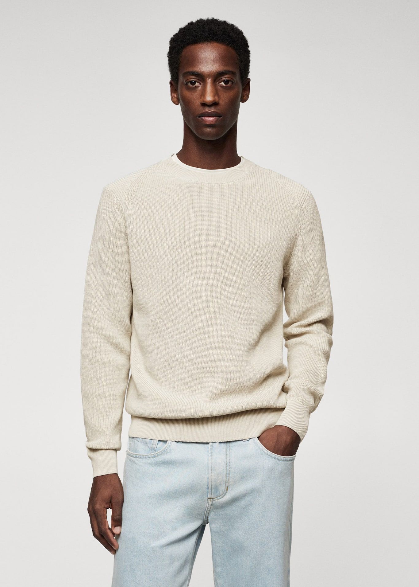 Mango Structured Cotton Sweater