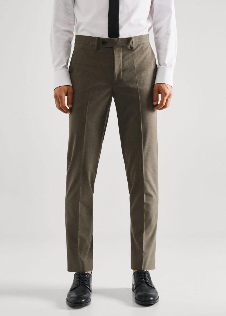 Mango Stretch Fabric Slim-Fit Suit Pants