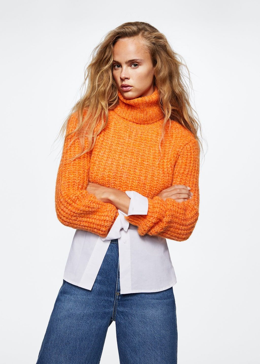 Mango Knitted Cropped Sweater