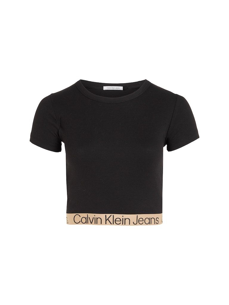 Calvin Klein Jeans Logo Tape Rib Short Sleeves