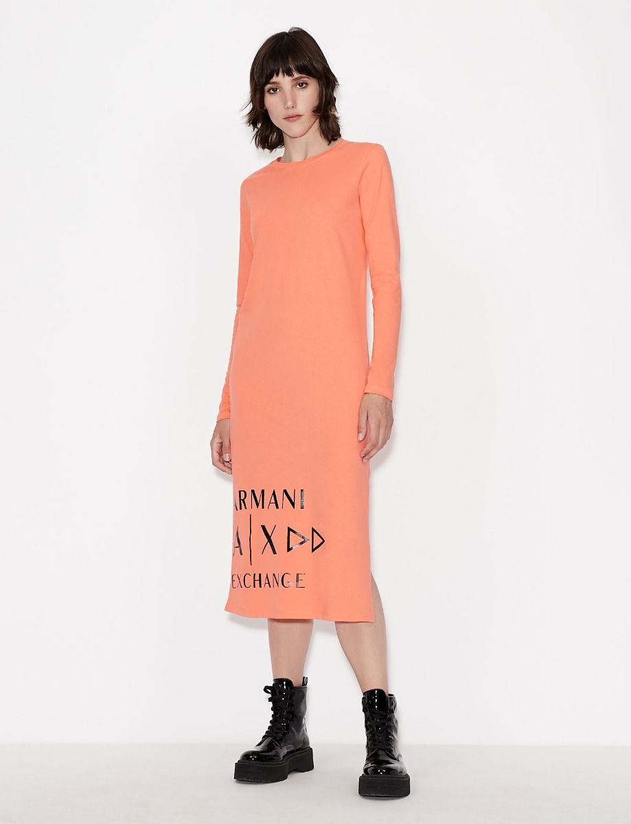 Armani Exchange Long Sleeve T-shirt Dress