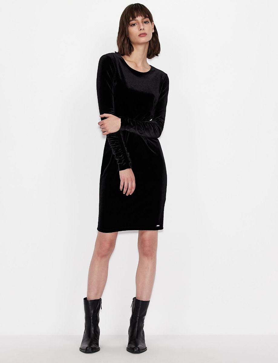 Armani Exchange Velvet Mini Dress