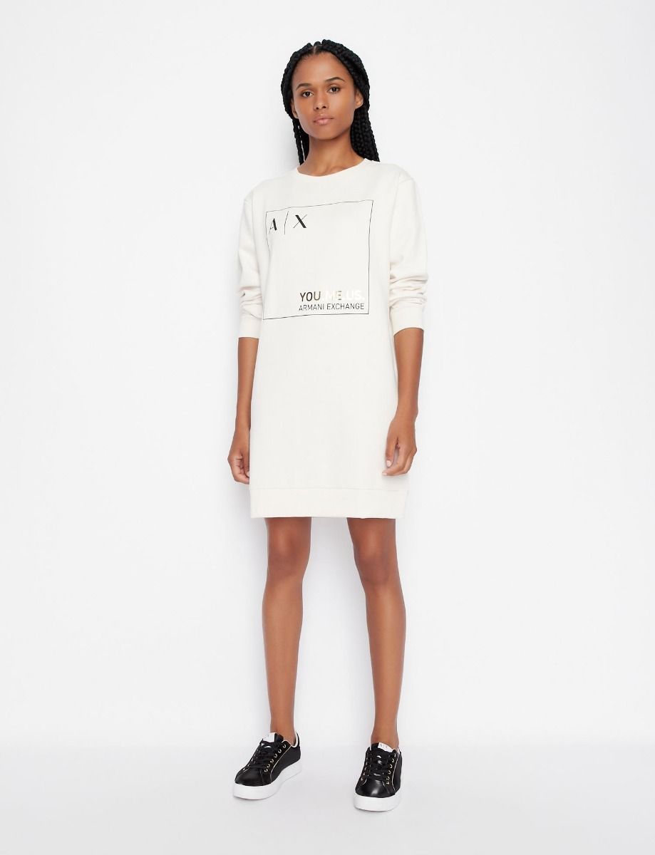 Armani Exchange Logo Sweatshirt Dress