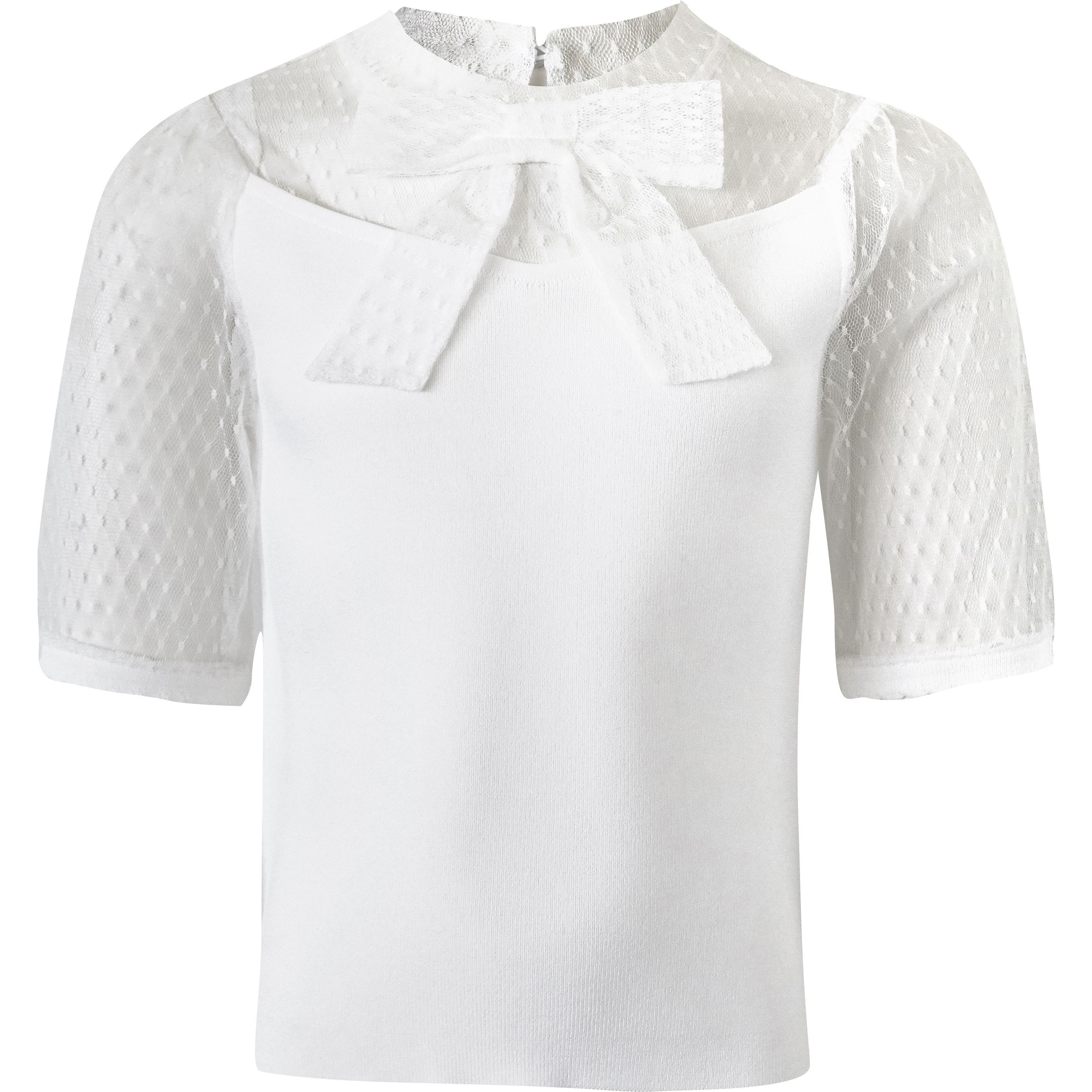 River Island Og Puff Sleeve Pussy Bow Top