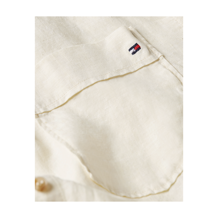 Tommy Hilfiger Linen Longline Relaxed Fit Shirt