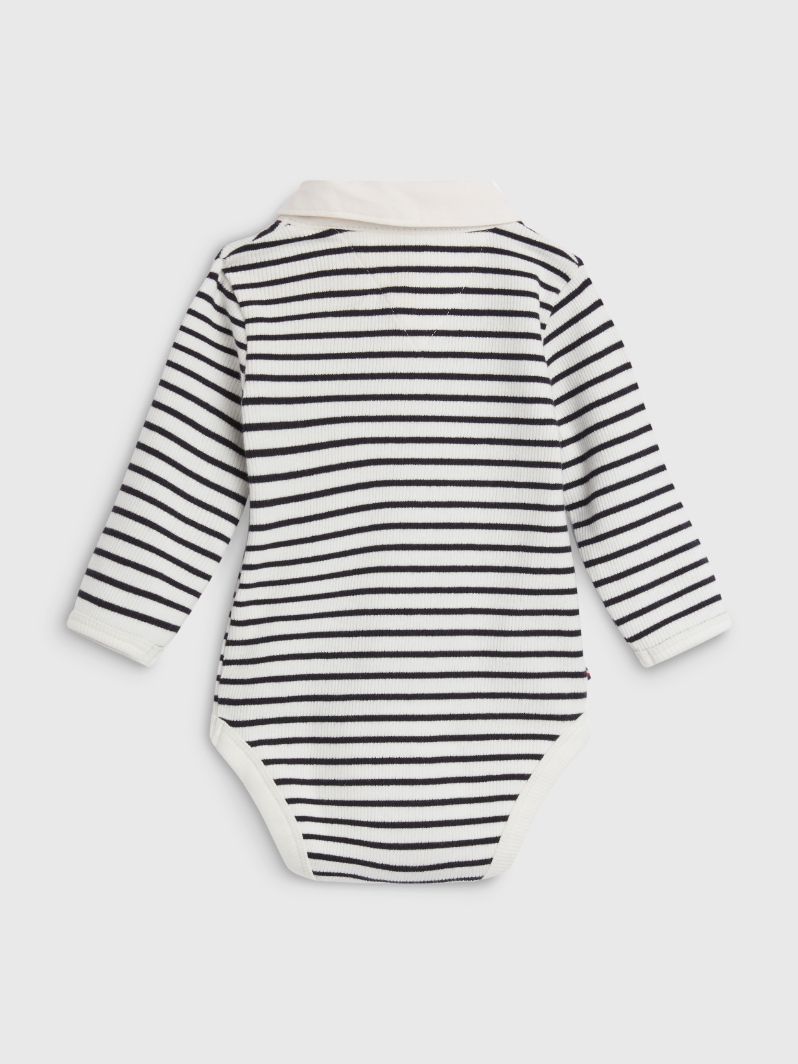 Tommy Hilfiger Baby Rib Romper With Collar