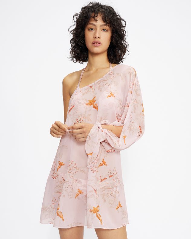 Ted Baker Kaaci One Shoulder Balloon Sleeve Cover Up