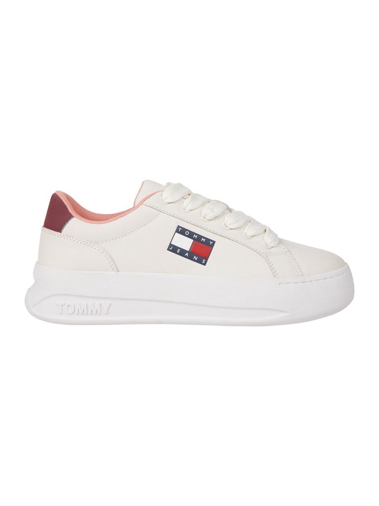 Tommy Jeans Nubuck Leather Flatform Trainers