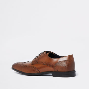 River Island Leather Lace Up Brogue Derby Shoes