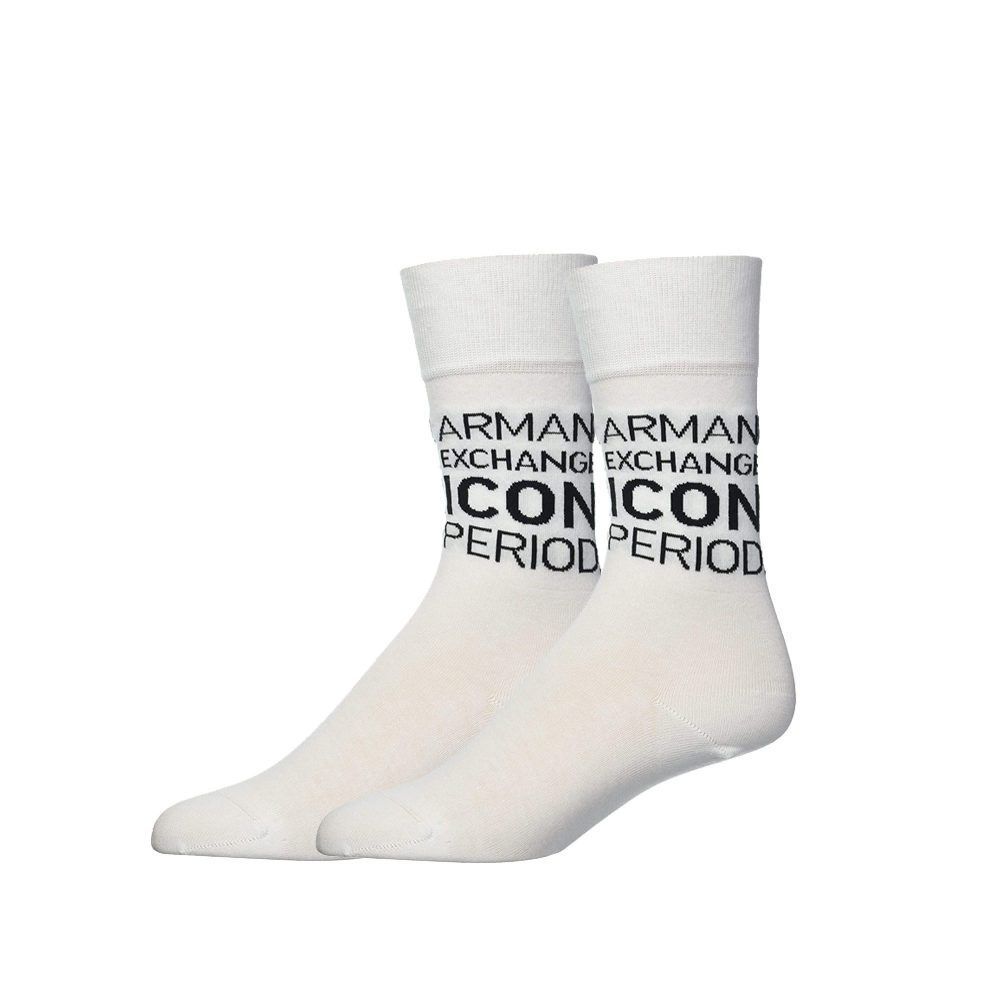Armani Exchange Script Logo Mid Length Socks
