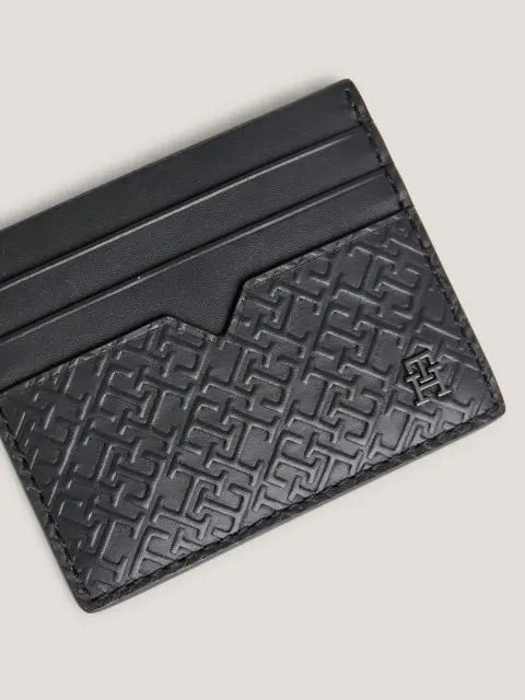 Tommy Hilfiger Monogram Leather Credit Card Holder