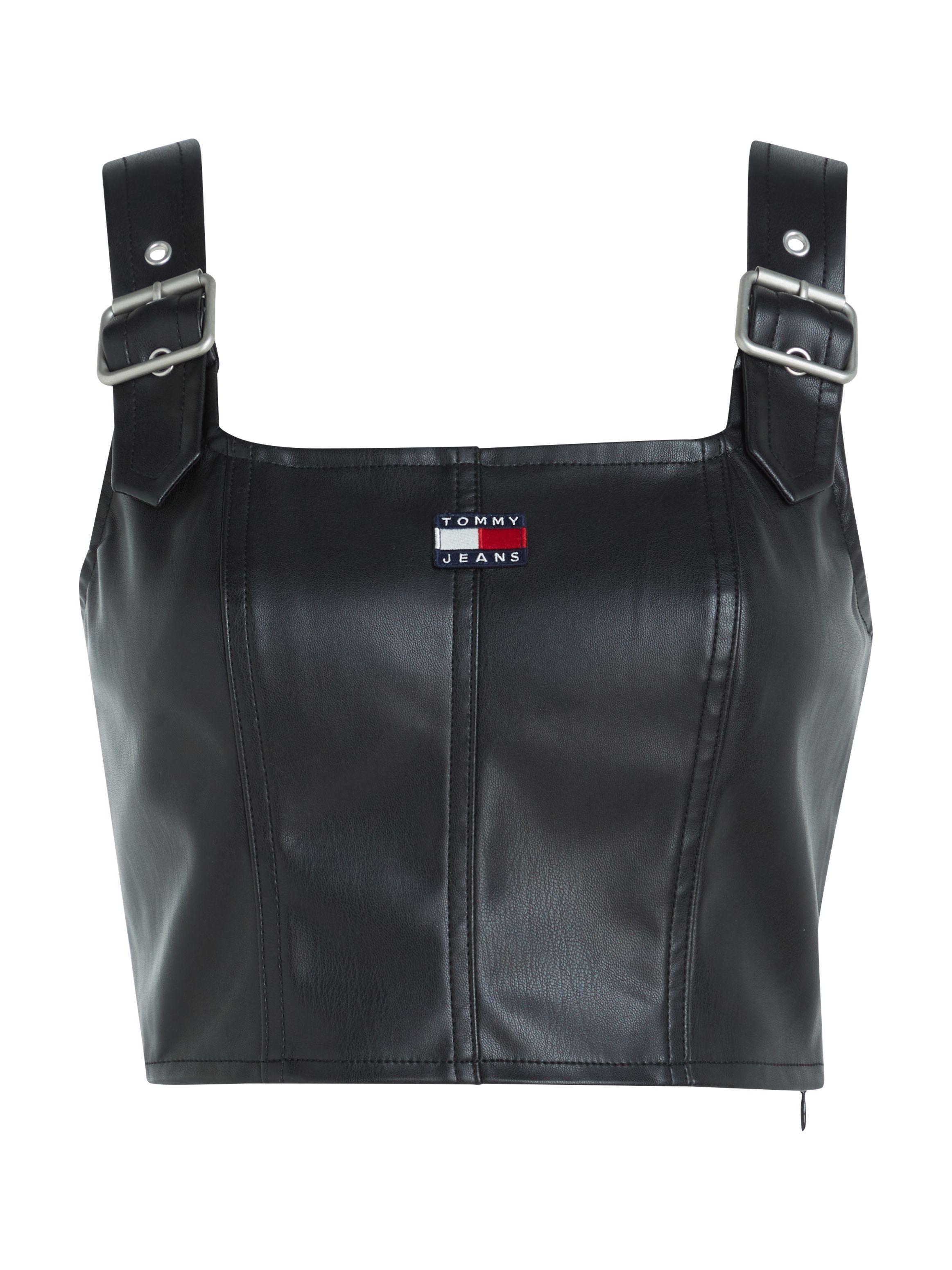 Tommy Jeans Vegan Leather Crop Top