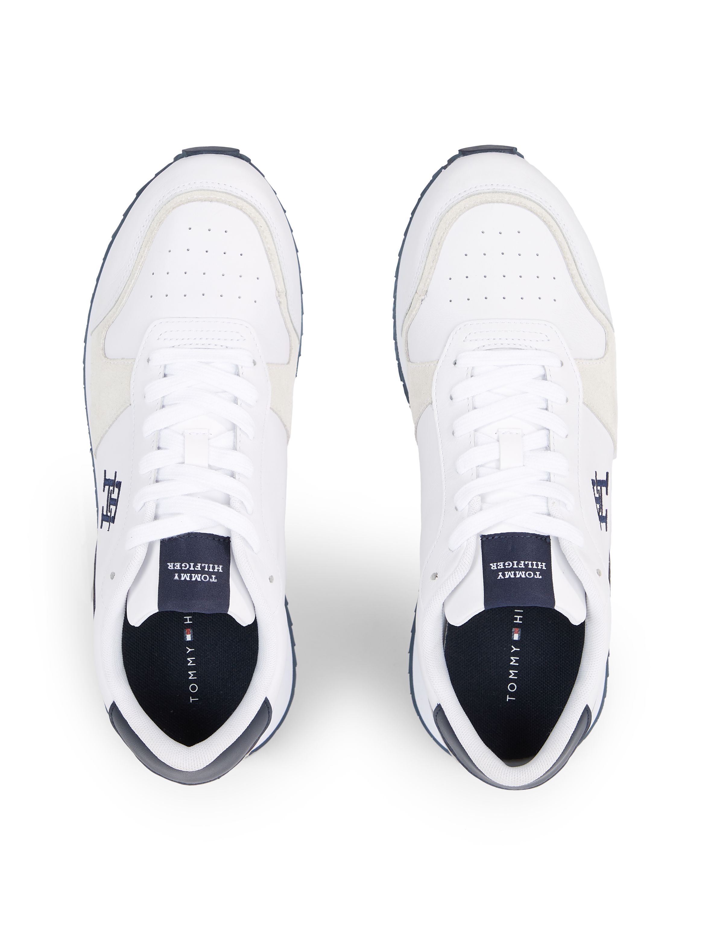 Tommy Hilfiger Leather Monogram Serrated Training Shoes