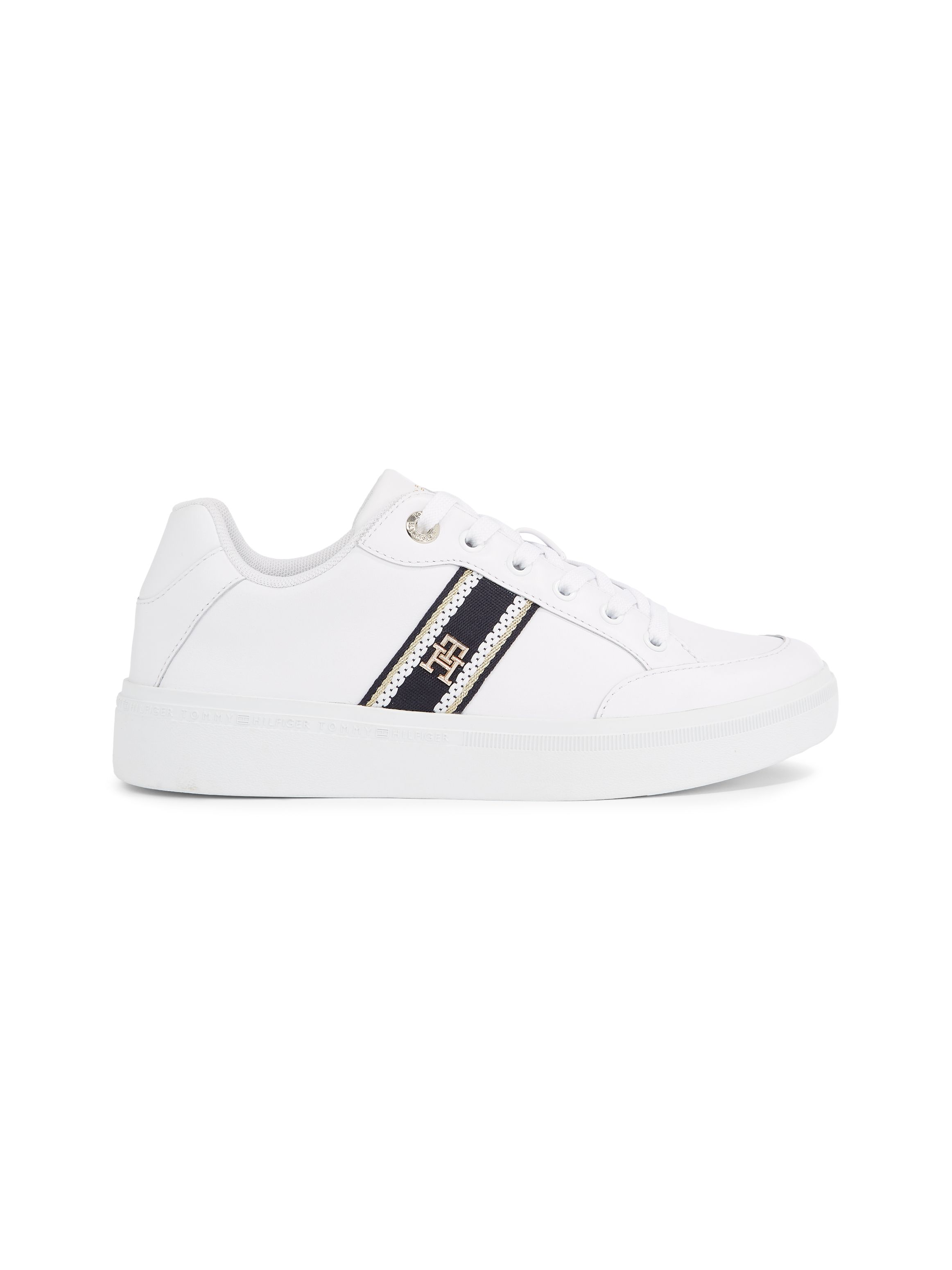 Tommy Hilfiger Women's Webbing Leather Court Trainers