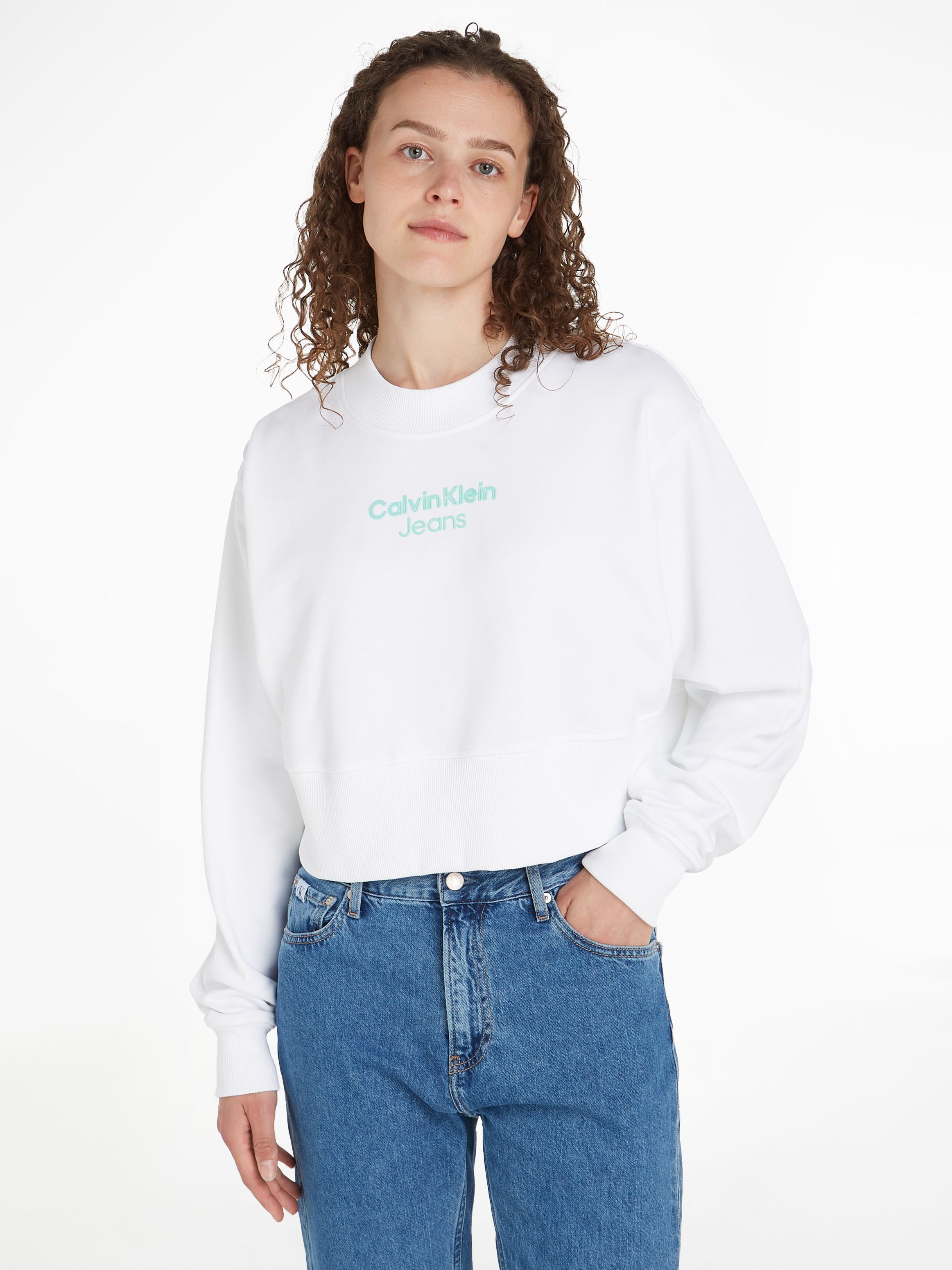 Calvin Klein Jeans Stacked Institutional Crewneck Sweatshirt