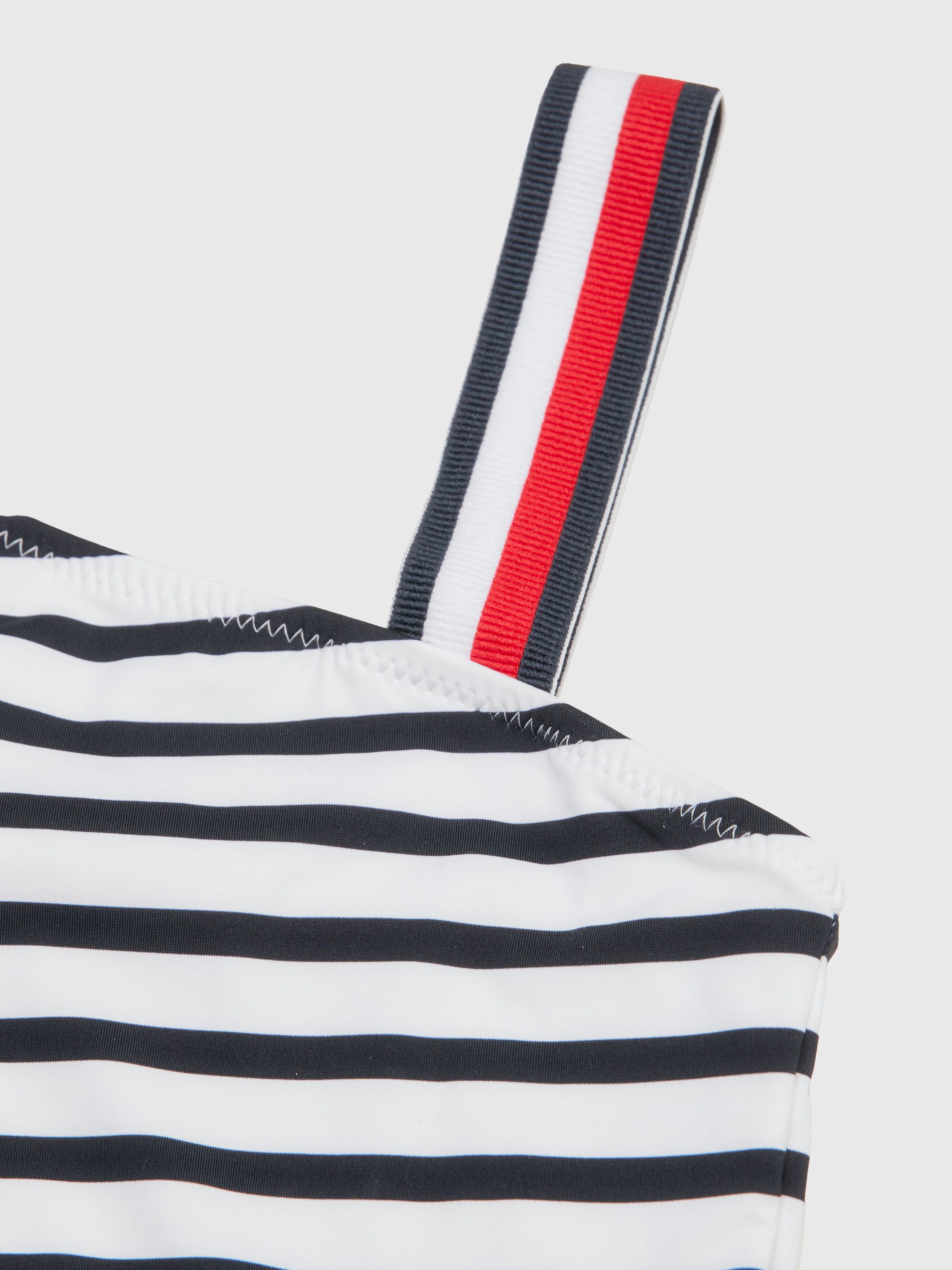 Tommy Hilfiger Signature Tape Breton Stripe One-Piece Swimsuit