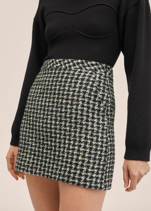 Mango Tweed Miniskirt
