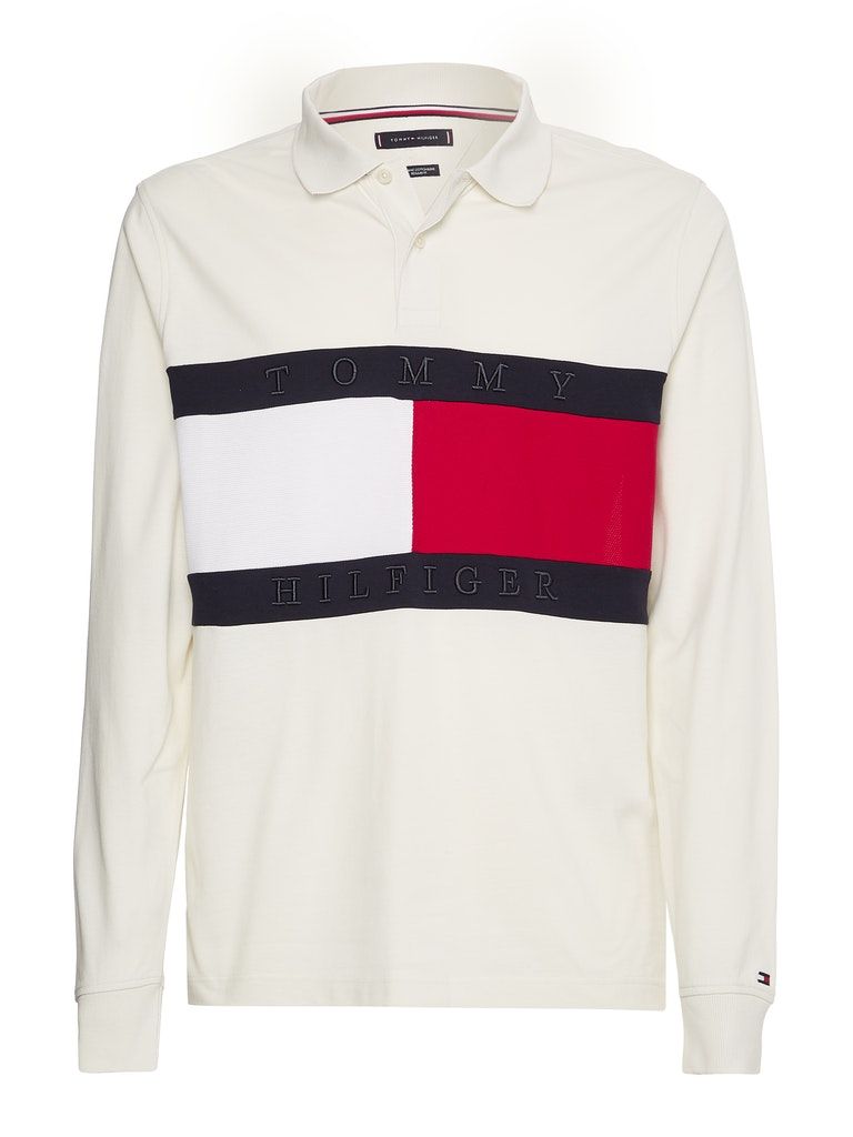 Tommy Hilfiger Colour-blocked Flag Long Sleeve Polo