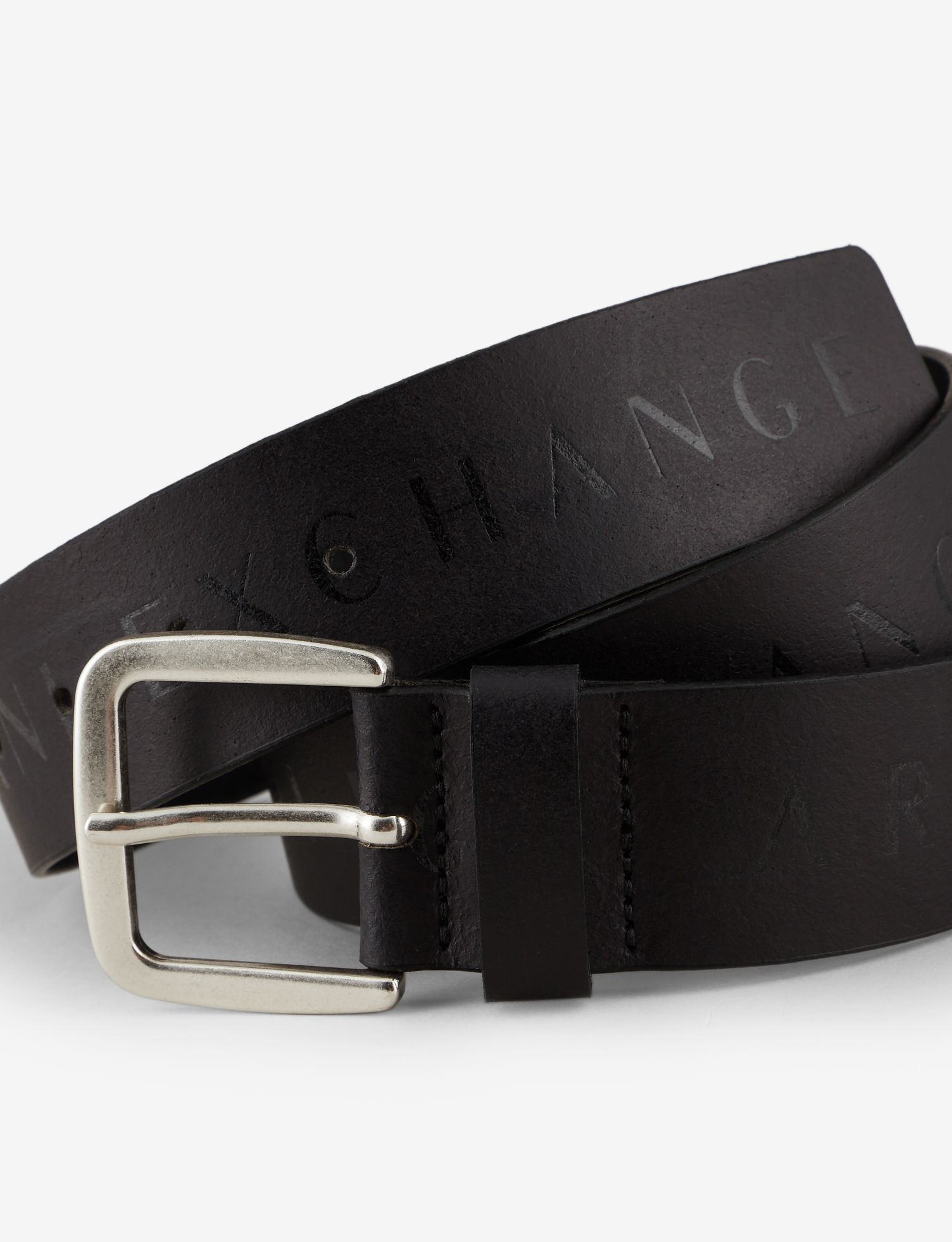 Armani Exchange Printed Logo Leather Belt