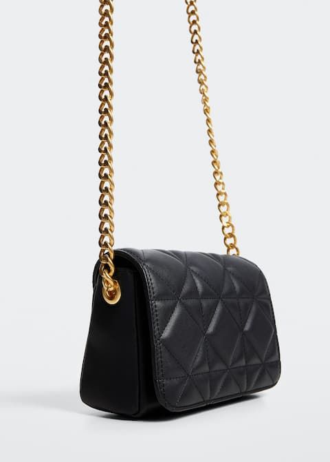 Mango Quilted Bag With Chain Handle