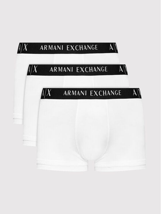 Armani Exchange 3 Pack Logo Waistband Trunks