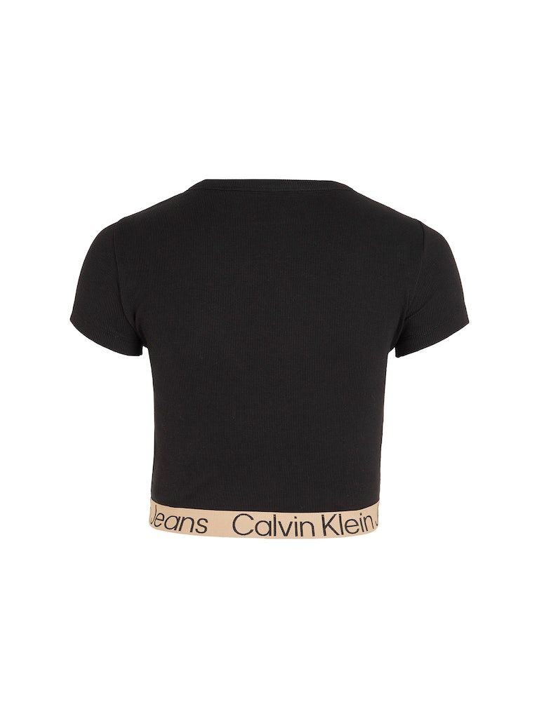 Calvin Klein Jeans Logo Tape Rib Short Sleeves