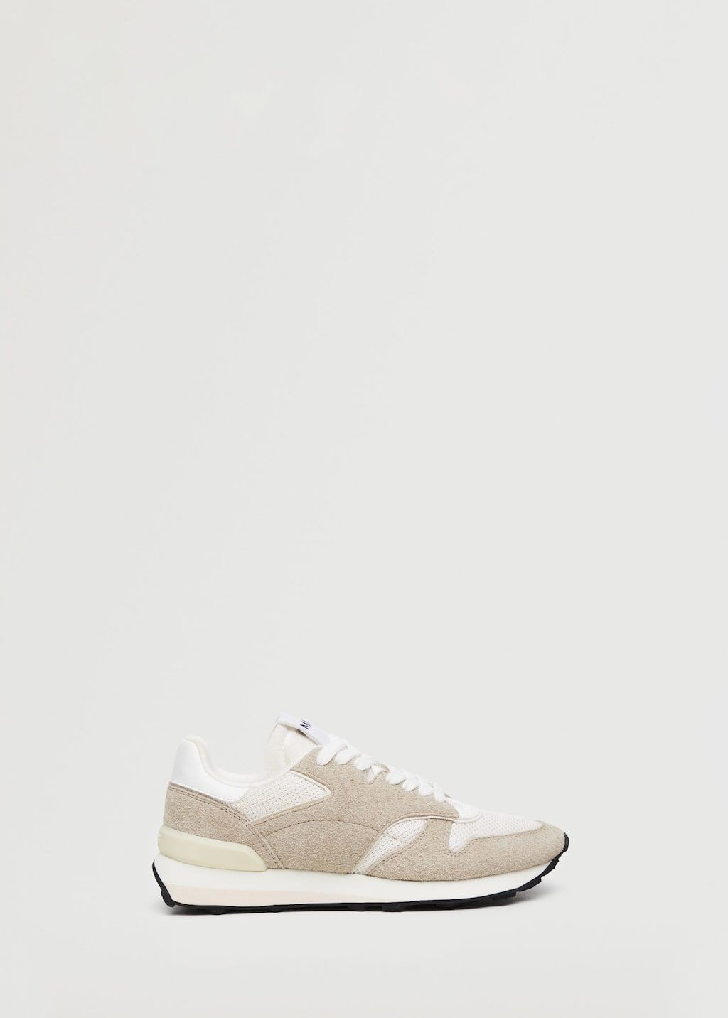 Mango Lace-up Leather Sneakers