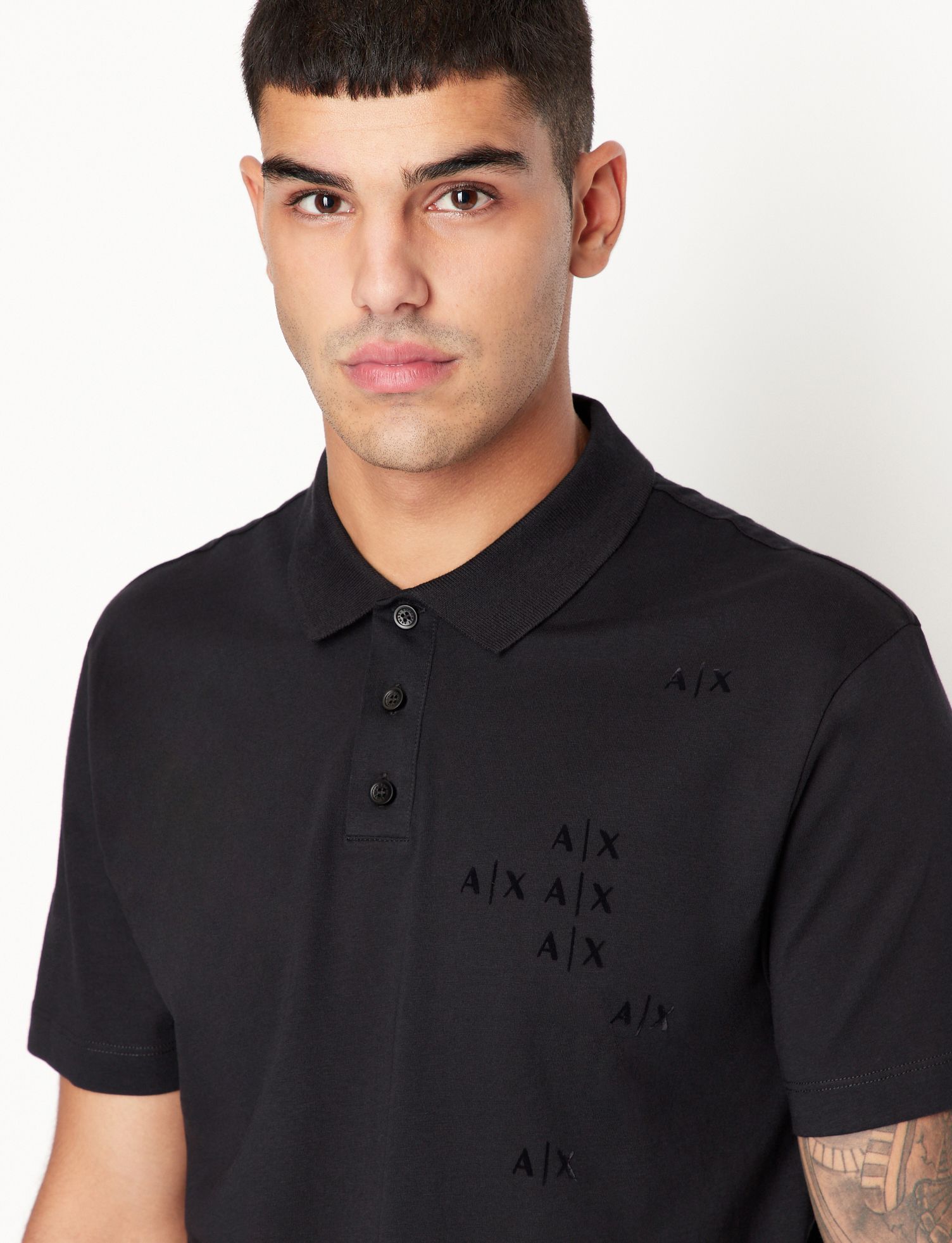 Armani Exchange Polo Shirt With Logo Pattern