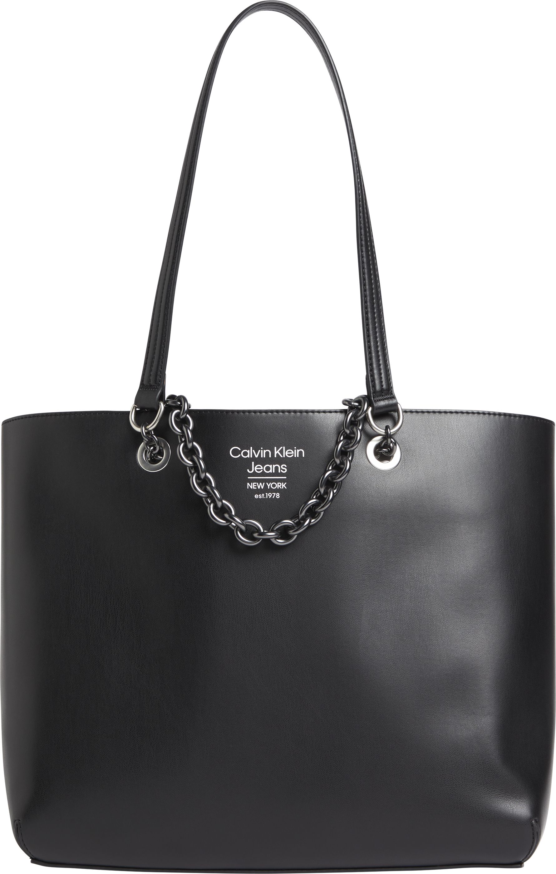 Calvin Klein Jeans Tote Bag With Chain ??handle
