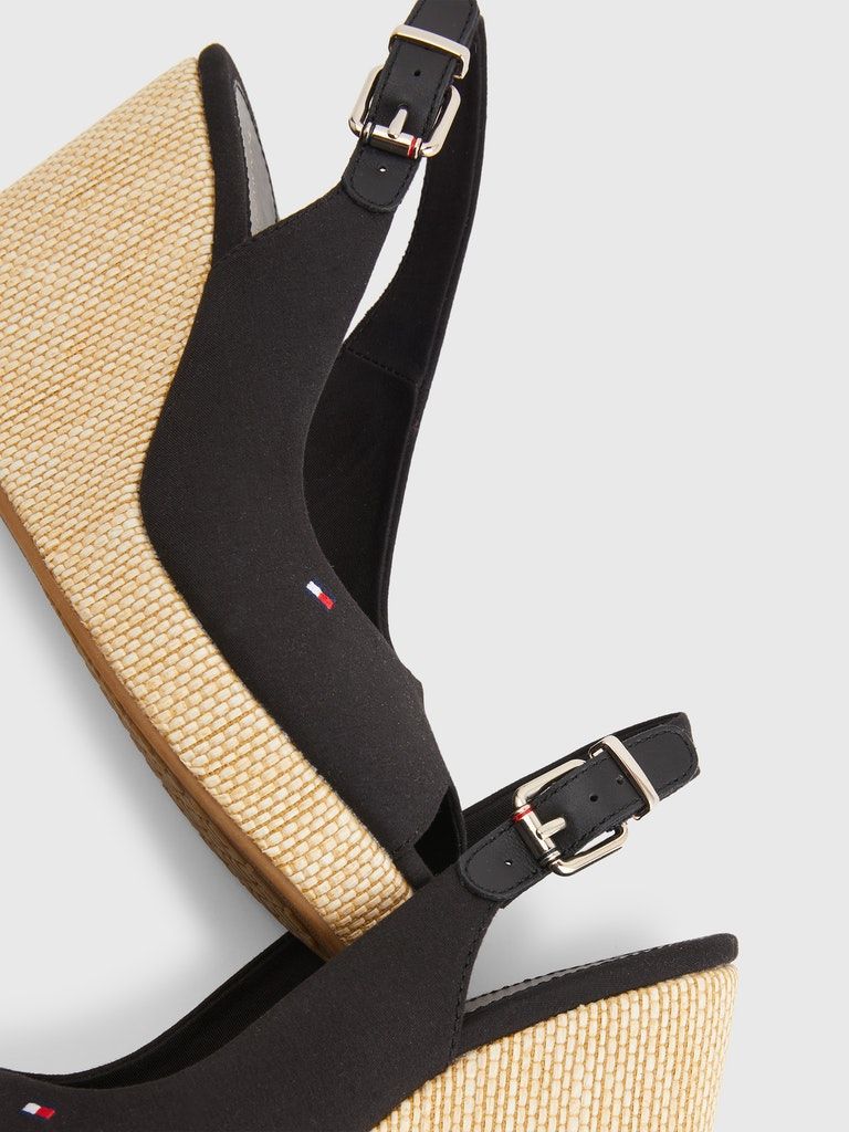 Tommy Hilfiger Women's Iconic Open Toe Slingback Wedge Heels