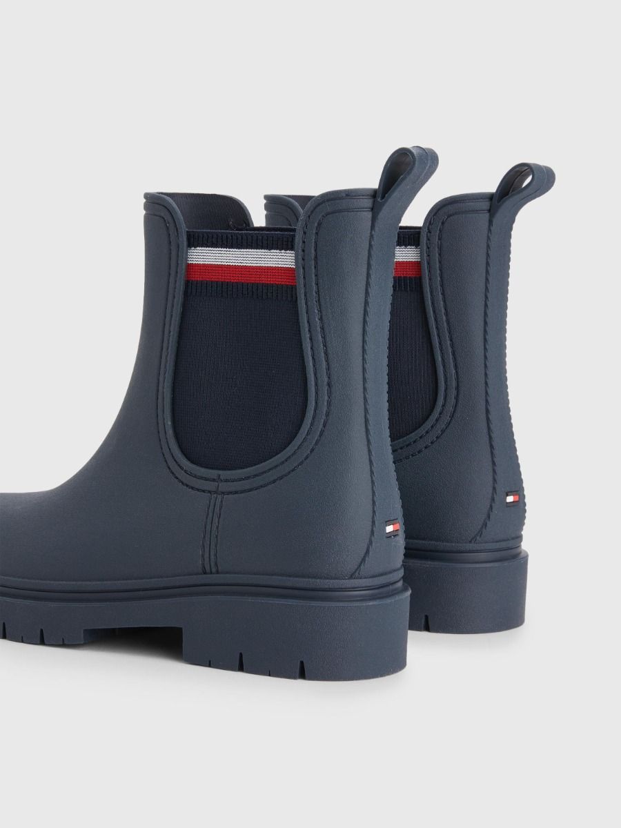 Tommy Hilfiger Signature Cleat Ankle Rain Boots