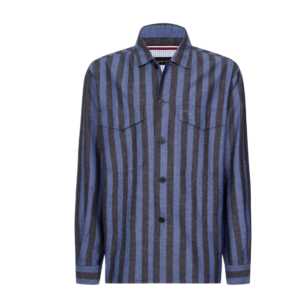 Tommy Hilfiger Striped Cotton And Linen Shirt