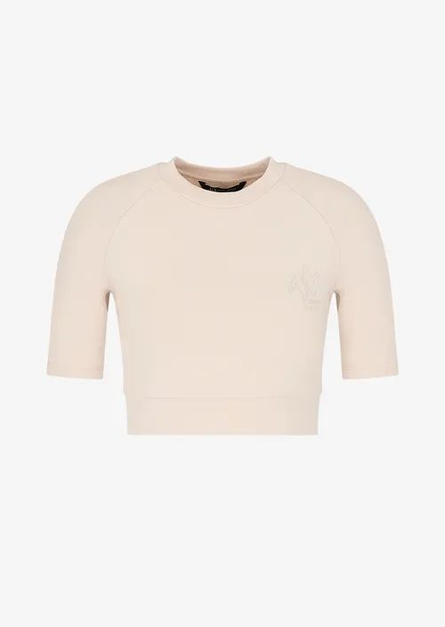 Armani Exchange Soft Touch Cropped Fitted Sweatshirt